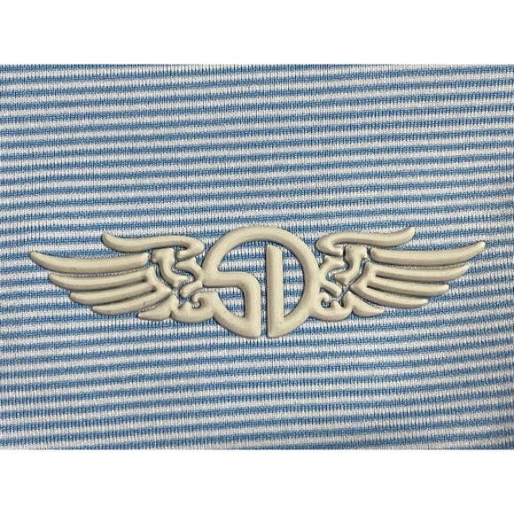 Straight Down Golf Pullover – Men’s XL, Blue/White Stripe, 1/4 Zip Long Sleeve - Picture 8 of 10